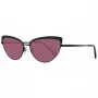 WEB EYEWEAR dámske hranaté acetátové slnečné okuliare WE0272-5901Z - čierny rám sivé sklá 59mm