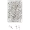 WEDO pripináčiky, číre, 100 ks, hrúbka hrotu 12 mm, priemer hlavičky 10 mm, v priehľadnej plastovej krabičke (54 249)