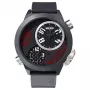 WELDER MAN K32-9201 50mm analógové kremenné hodinky s čiernym ciferníkom a kožením remienkom