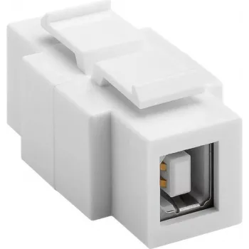 WENTRONIC Goobay 79930 plochý USB 2.0 adaptér, USB-A konektor samica na USB-B konektor samica, biely