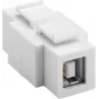 WENTRONIC Goobay 79930 plochý USB 2.0 adaptér, USB-A konektor samica na USB-B konektor samica, biely