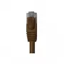 Wentronic Goobay CAT 6 plochý patch kábel, U/UTP, tmavohnedá, 0,5 m, meď 95889