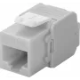 Wentronic Goobay CAT 6a Keystone RJ45 konektor samica, netienený, 500 MHz, svetlosivá-biela (90693)