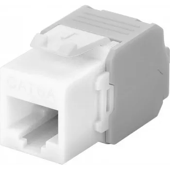 Wentronic Goobay CAT 6a Keystone RJ45 konektor samica, nezatienený, 500MHz, biela (90867)