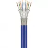 Wentronic Goobay CAT 7A duplex sieťový kábel S/FTP PiMF modrý - medený vodič CU AWG 22/1 (75716)