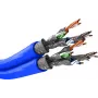 Wentronic Goobay CAT 7A duplex sieťový kábel S/FTP PiMF modrý - medený vodič CU AWG 22/1 (75716)