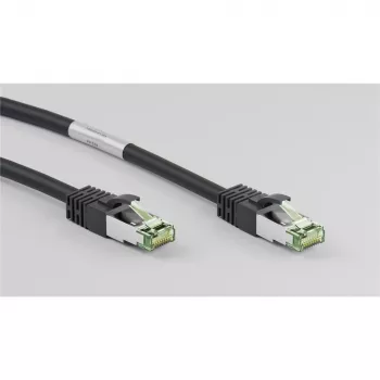 Wentronic Goobay CAT 8.1 S/FTP patch kábel, LSZH, čierny, 1 m 66721