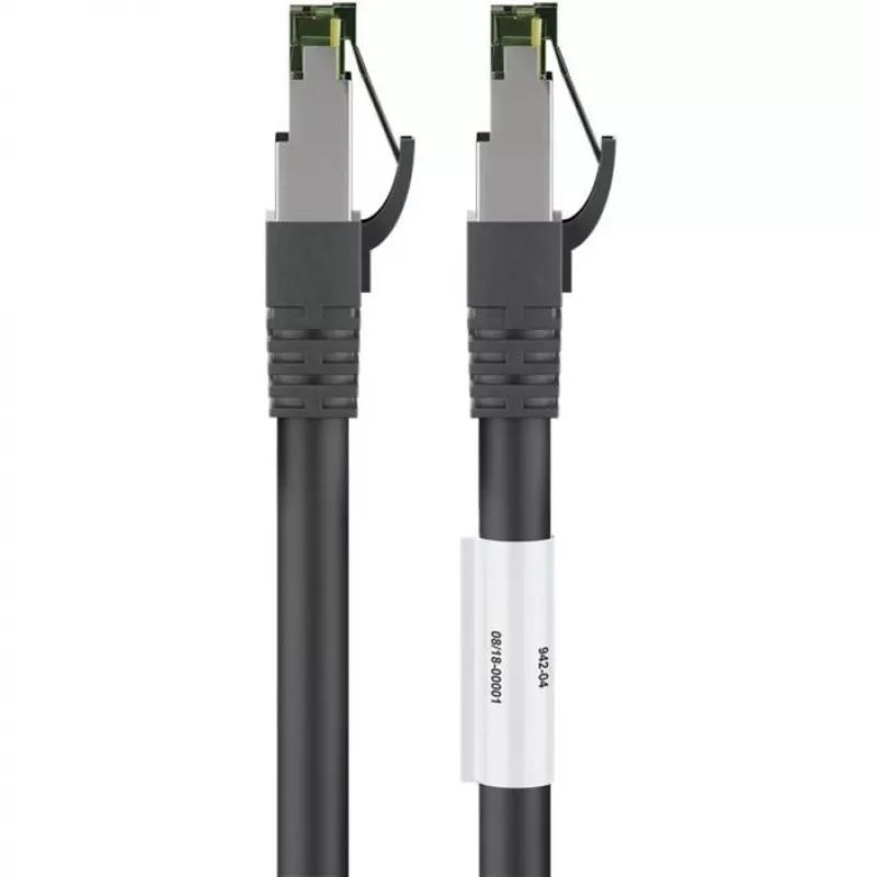 Wentronic Goobay CAT 8.1 S/FTP patch kábel, LSZH, čierny, 1 m 66721