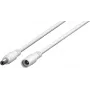 Wentronic Goobay predlžovací kábel DC 3m biely - 5,5 x 2,1mm DC dutý konektor samec na konektor samica 76675