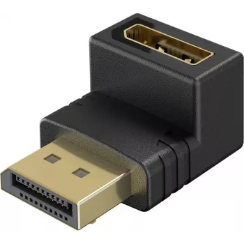 Wentronic Goobay DisplayPort uhlový adaptér 90° nadol čierna (77130)