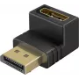 Wentronic Goobay DisplayPort uhlový adaptér 90° nadol čierny (77130)