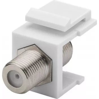 Wentronic Goobay Keystone modul SAT/anténa F-konektor samica na F-konektor samica spojka biela 79474