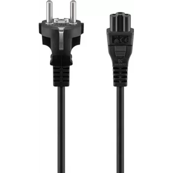 Wentronic Goobay predlžovací kábel, Schuko konektor samec na Schuko konektor samica, 1 m, čierny, 16 A, 250 V, H05VV-F 3G1.5, zahnutý konektor, CE/VDE 57846