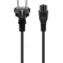 Wentronic Goobay predlžovací kábel, Schuko konektor samec na Schuko konektor samica, 1 m, čierny, 16 A, 250 V, H05VV-F 3G1.5, zahnutý konektor, CE/VDE 57846