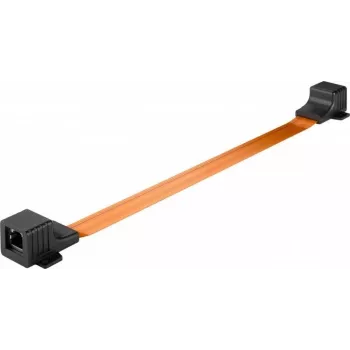 WENTRONIC Goobay RJ45 okenný priechodkový kábel Ultra-Slim 0,25 m, plochý, Gigabit Ethernet, transparentný/biely 71411