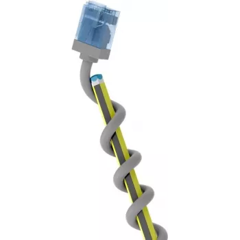 Wentronic Goobay ultra flexibilný Cat 6A Slim U/UTP patch kábel, sivá, 0,25 m, extra krátke Snagless RJ45 konektory 74225