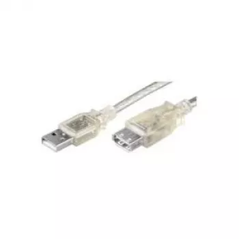 Wentronic Goobay USB 2.0 Hi-Speed predlžovací kábel, sivá, 0,6 m – USB Type-A konektor samec na USB Type-A konektor samica 68624