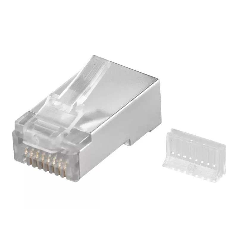 Wentronic RJ45 modulárny konektor tienený 8P8C pre okrúhly kábel, Bulk