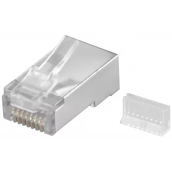Wentronic RJ45 modulárny konektor tienený 8P8C pre okrúhly kábel, Bulk