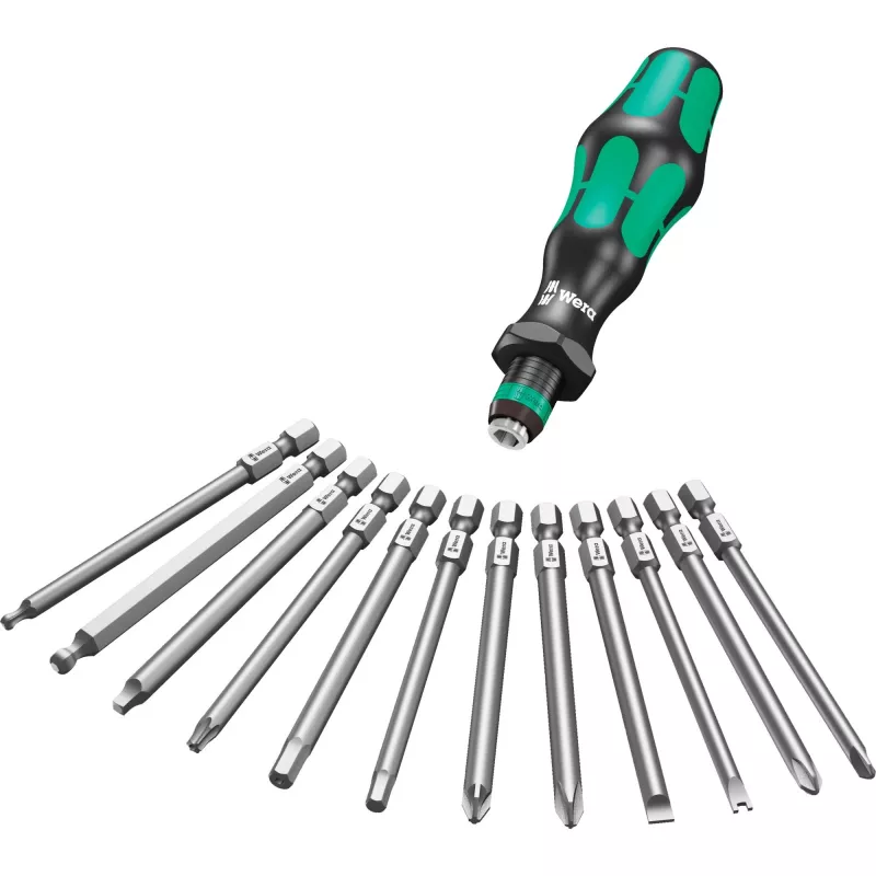 Wera 17-dielna sada bitov Kraftform Kompakt 60, plochý, Phillips, Pozidriv, TORX BO 05051042001