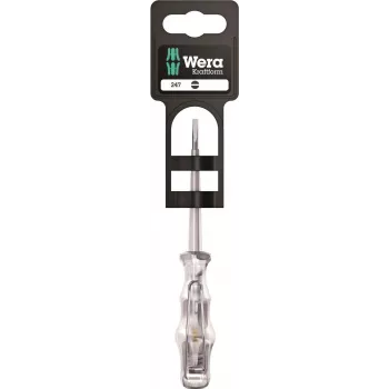 Wera 247 skúšačka napätia skrutkovač, plochý 0,5 x 3,0 x 70 mm, 150-250V AC, DIN VDE 0680-6, Kraftform rukoväť 05100100001