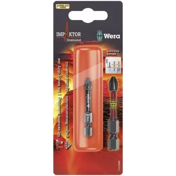 Wera 855/4 IMP DC PoziDriv PZ1 diamantový impact bit, 1/4 palca šesťhran, 50 mm 05073961001