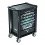 Wera 9700 Tool Rebel dielenský vozík 1, 7 zásuviek, pracovná doska z ušľachtilej ocele, zelená/čierna