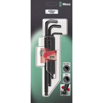 Wera Hex-Plus L-kľúčová sada 950 PKL/9 BM SB SiS, 9-dielna, metrická, BlackLaser 05073596001