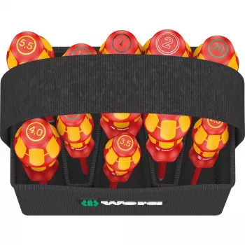 Wera Kraftform 2go 100 sada skrutkovacích bitov, 11-dielna, Phillips, Pozidriv, Torx, 25 mm bity, s Rapidaptor držiakom bitov a textilným puzdrom 05004310001