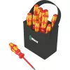 Wera Kraftform 2go 100 sada skrutkovacích bitov, 11-dielna, Phillips, Pozidriv, Torx, 25 mm bity, s Rapidaptor držiakom bitov a textilným puzdrom 05004310001