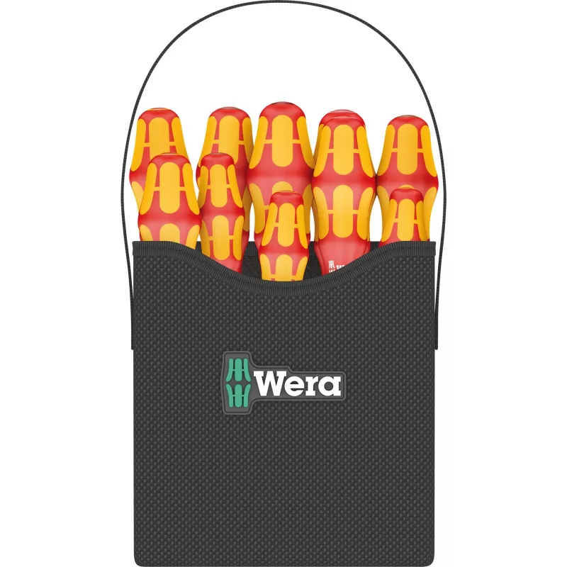 Wera Kraftform 2go 100 sada skrutkovacích bitov, 11-dielna, Phillips, Pozidriv, Torx, 25 mm bity, s Rapidaptor držiakom bitov a textilným puzdrom 05004310001