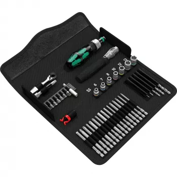 Wera Kraftform Kompakt H 1 Woodcraft rukoväť skrutkovača s 12 zmiešanými bitmi - Hex, Phillips, Pozidriv, Torx