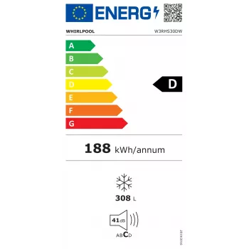 Whirlpool W3RHS30DW mraznička truhlicová 308L, energetická trieda D, biela, voľne stojaca s LED displejom