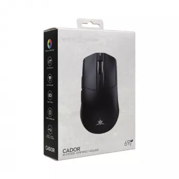 White Shark CADOR-B WGM-5020 káblová RGB herná myš, čierna