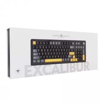White Shark EXCALIBUR-B TKL mechanická herná klávesnica, KTT Wine Red Linear Hot-Swap, Per-Key RGB, čierna