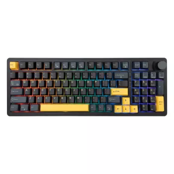 White Shark EXCALIBUR-B TKL mechanická herná klávesnica, KTT Wine Red Linear Hot-Swap, Per-Key RGB, čierna