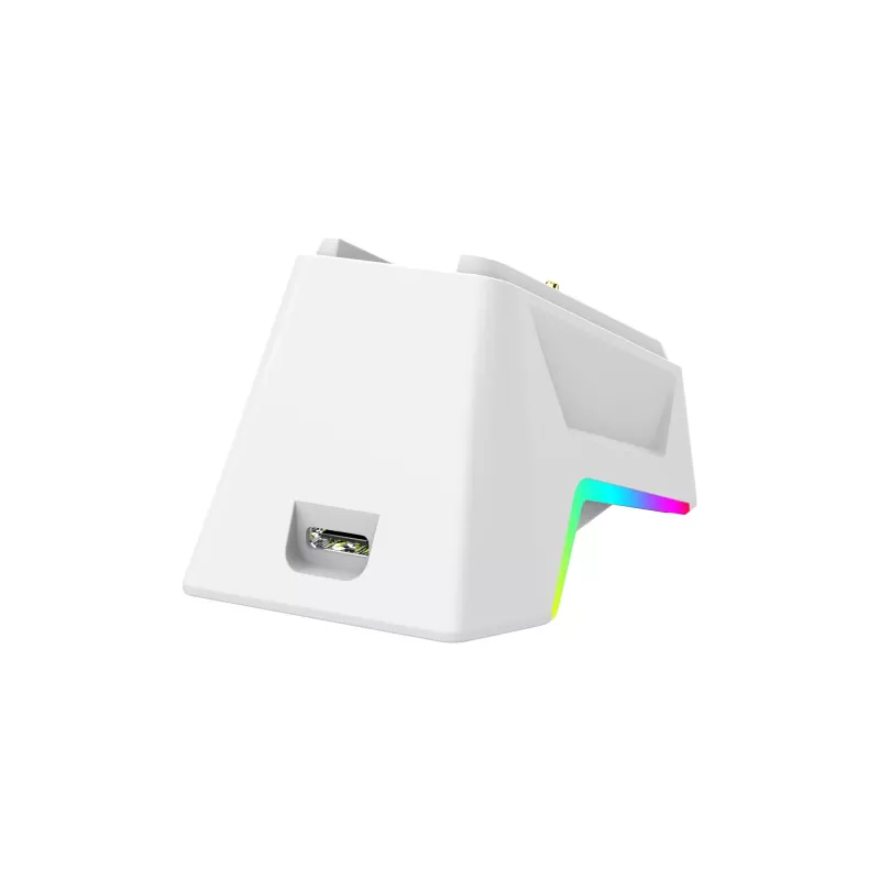 White Shark GAWAIN-W bezdrôtová herná myš – 12000 DPI, 500 mAh batéria, 56 g, biela