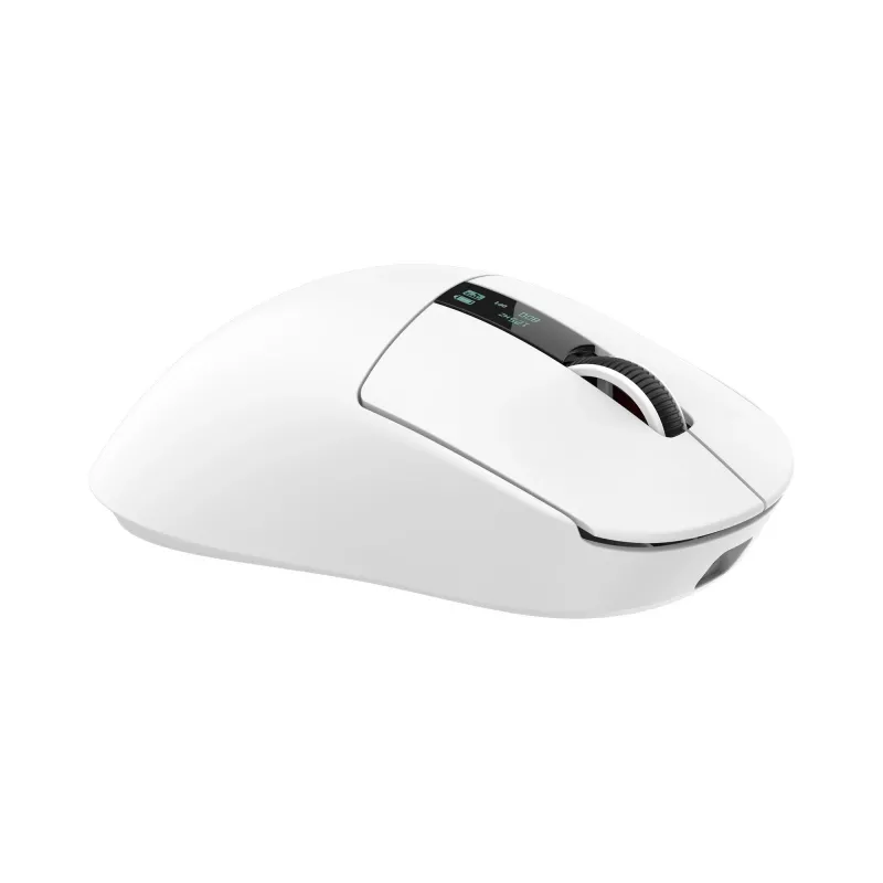 White Shark GAWAIN-W bezdrôtová herná myš – 12000 DPI, 500 mAh batéria, 56 g, biela