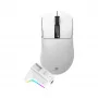 White Shark GAWAIN-W bezdrôtová herná myš – 12000 DPI, 500 mAh batéria, 56 g, biela