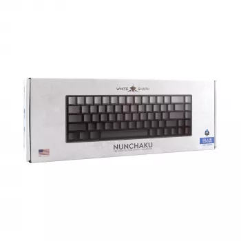 White Shark Nunchaku mechanická herná klávesnica TKL, sivá, Outemu Blue Switch, RGB Hot-Swap, káblová USB