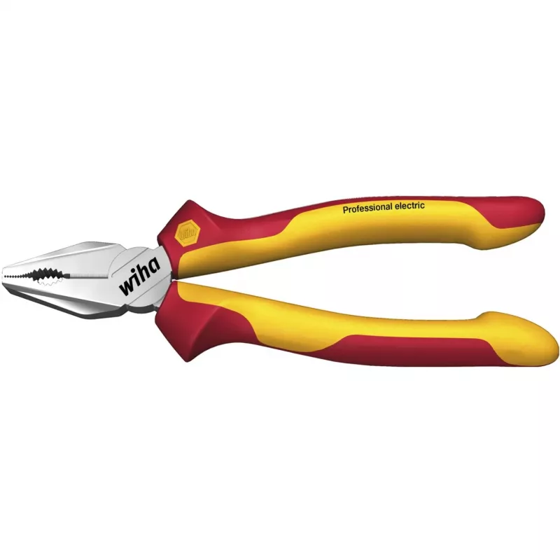 Wiha kombinované kliešte Professional Electric červená/žltá, DynamicJoint a OptiGrip