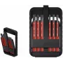 Wiha slimBit electric 45804 izolovaný VDE skrutkovač-bit set, 6-dielny, plochý, Phillips, Pozidriv, TORX, 75 mm