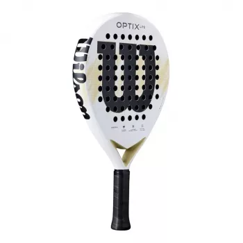 Wilson Optix V2 Lite padelová raketa - kvapkový tvar, mäkké EVA jadro, povrch zo sklolaminátu, čierna/zelená
