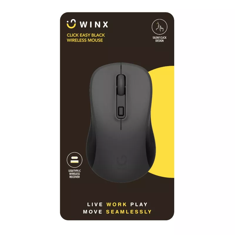 WINX CLICK Easy 1600DPI 2.4GHz bezdrôtová myš - čierna