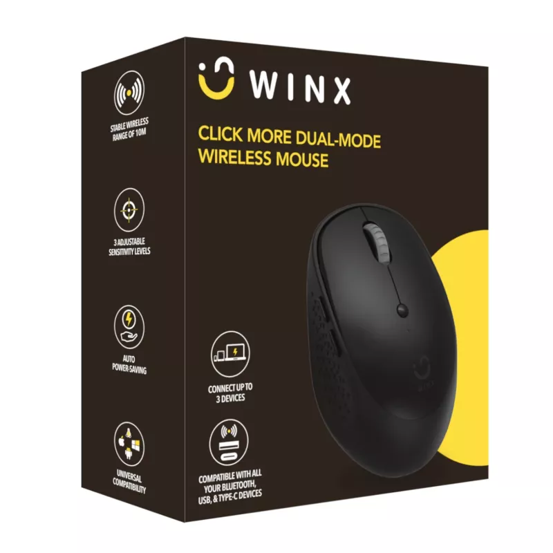 WINX CLICK More dvojmódová bezdrôtová myš - čierna
