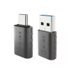 WINX LINK Simple kombinácia adaptérov Type-C a USB – USB-C konektor samec na USB-A konektor samica & USB-A konektor samec na USB-C konektor samica, USB 2.0, 480 Mbit/s, Space Grey