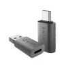 WINX LINK Simple kombinácia adaptérov Type-C a USB – USB-C konektor samec na USB-A konektor samica & USB-A konektor samec na USB-C konektor samica, USB 2.0, 480 Mbit/s, Space Grey