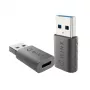 WINX LINK Simple USB na Type-C adaptér, balenie 2 ks (USB-A samec na USB-C samica, 5Gbit/s, 15W, Space Grey, balenie 2 ks)