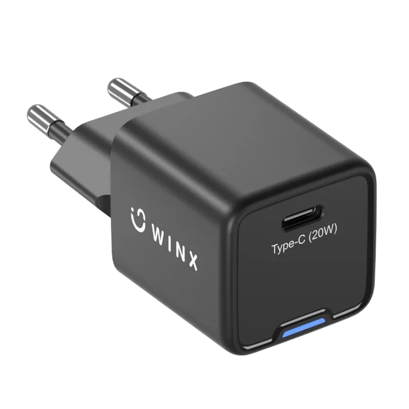 WINX POWER Essential Type-C 20W GaN nástenná nabíjačka - biela