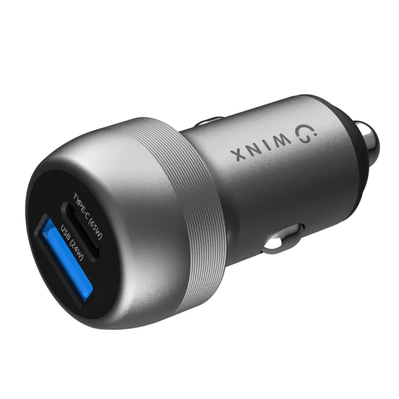 WINX POWER Fast 89W auto nabíjačka - USB-C PD 67W + USB-A QC 18W, čierna